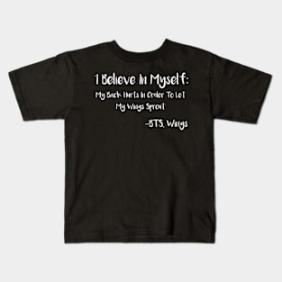 BTS Wings Lyrics Quote Kids T-Shirt